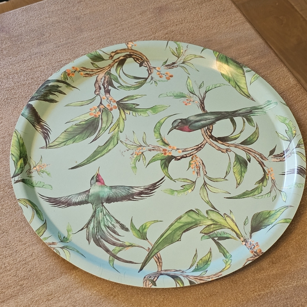 Sparrow bird large decorative plate platter - Picture 2 of 5